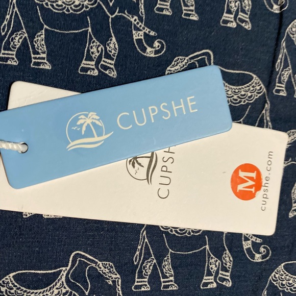 NWT CUPSHE swimsuit striped on the bottom yellow on top!!! Very easy on/off - Picture 7 of 7